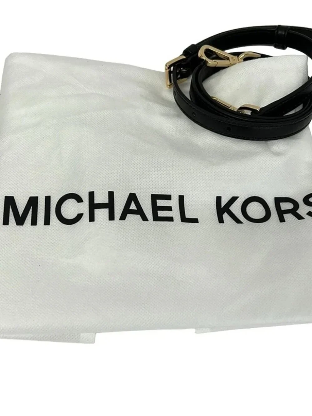 MICHAEL KORS Black Dark Brown PVC Leather Handbag